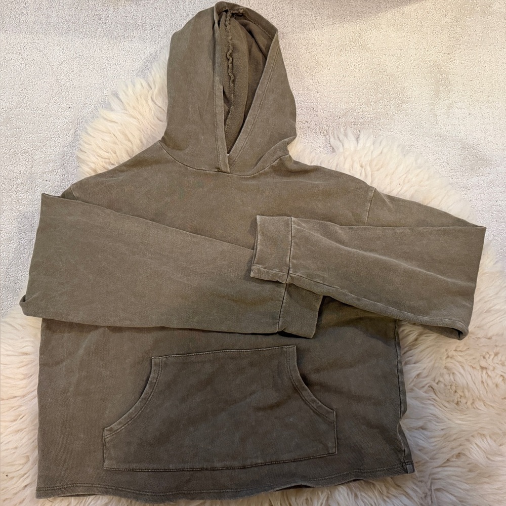 Caution To The Wind Army Green Sweatshirt